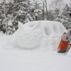 雪像の猫バス