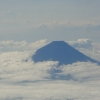 飛行機から見える富士山