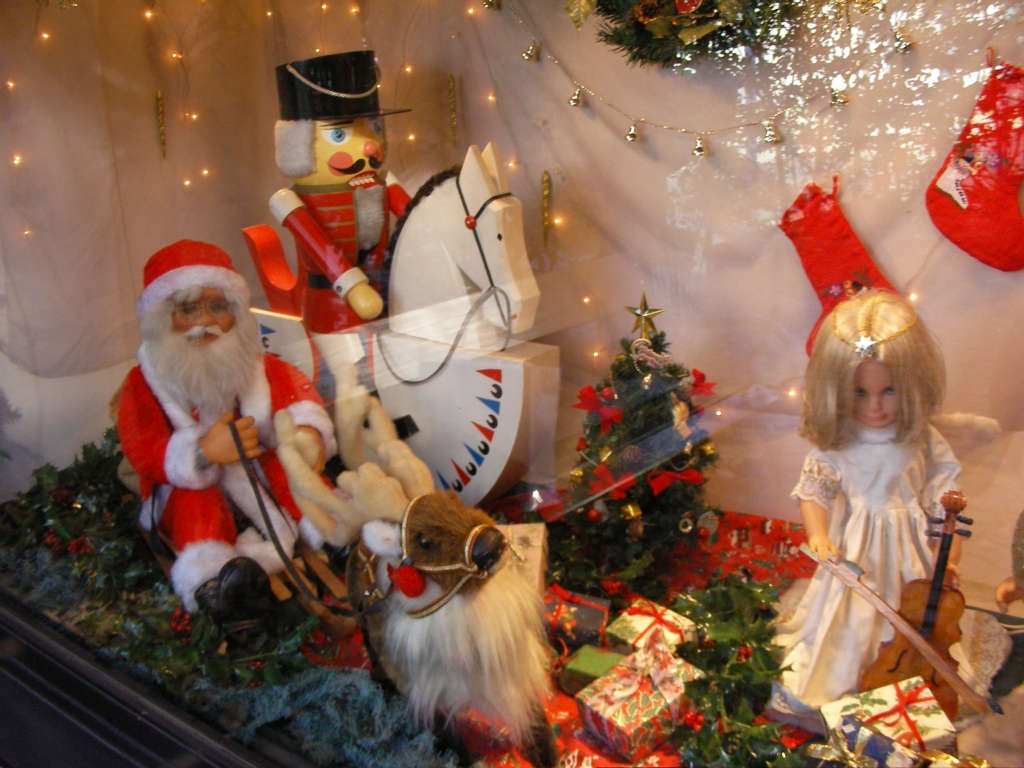 クリスマスのショーウィンドウ