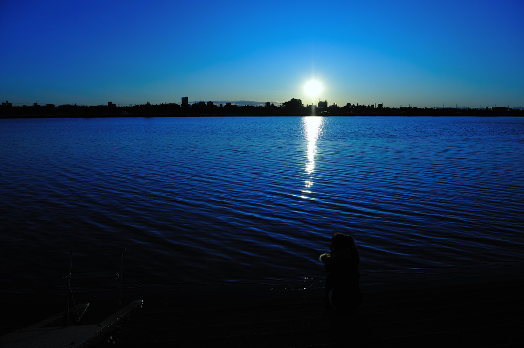 青い夕日 By かみい しき Id 写真共有サイト Photohito