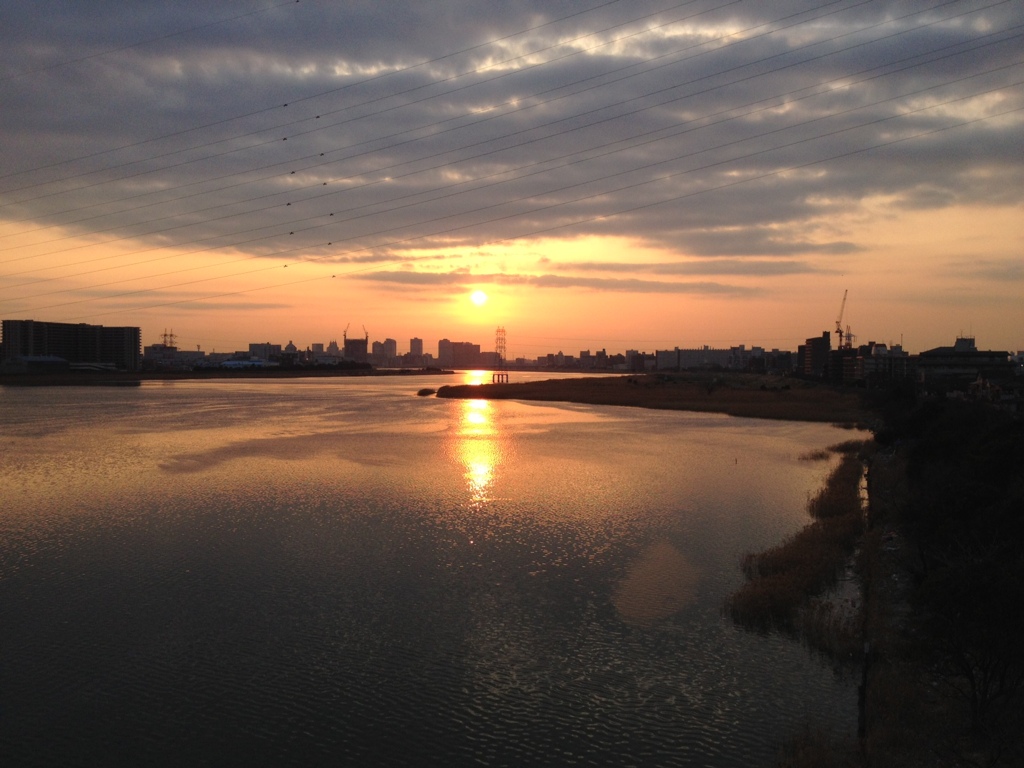 大師橋からの夕焼け