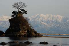 立山と雨晴海岸