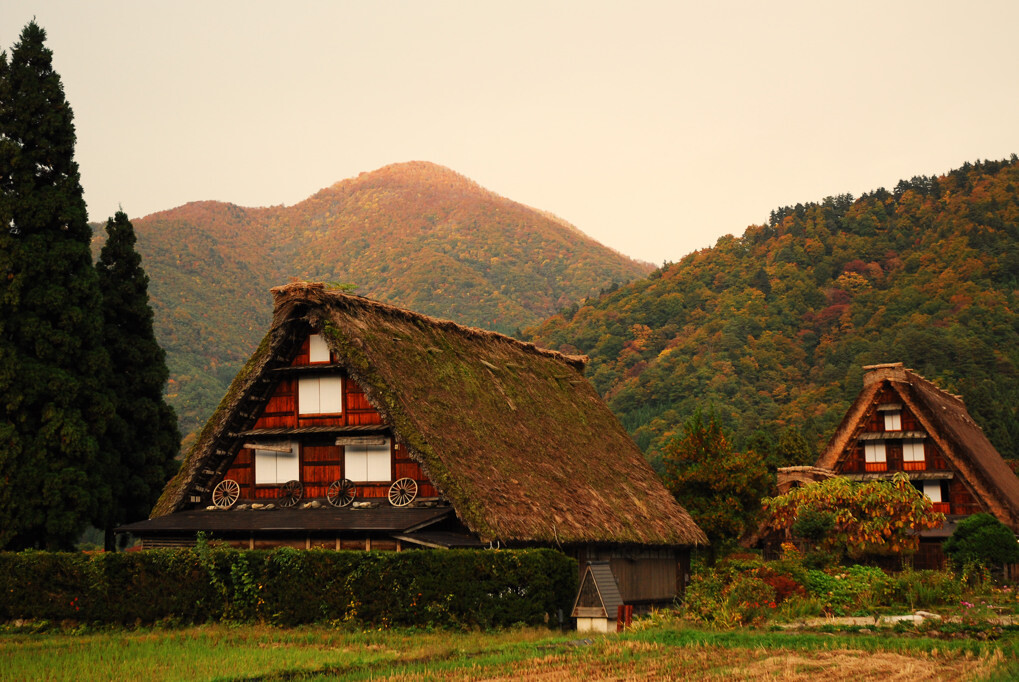 白川郷夕暮れ