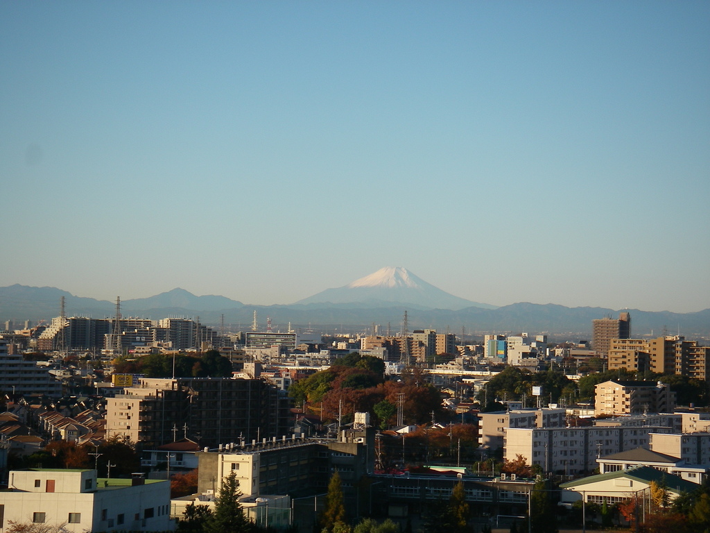 遠目の富士山