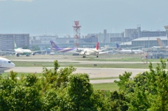 福岡空港へ着陸直前