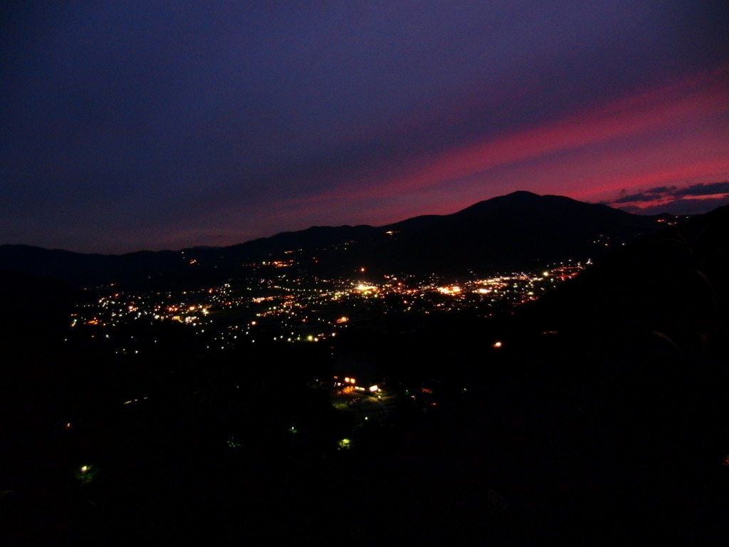 由布院の夕日