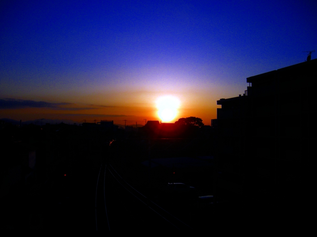 博多に沈む夕日