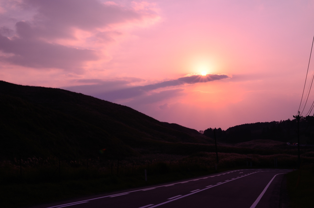 阿蘇の夕日