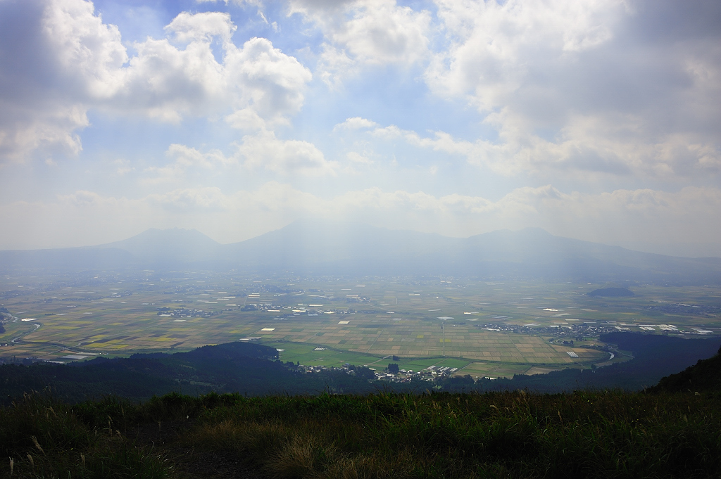大観峰より阿蘇五岳を望む