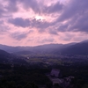 暗い由布院全景