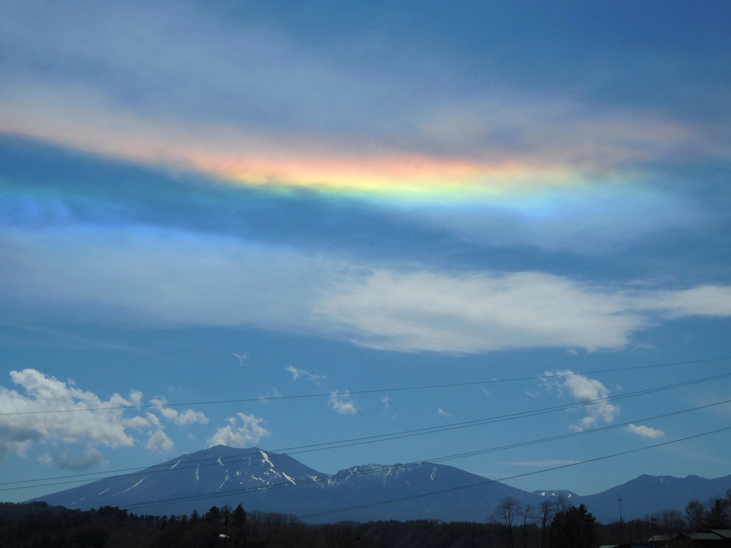 彩雲と浅間山