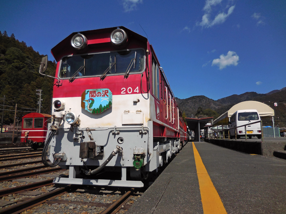 晴天の井川線　千頭駅