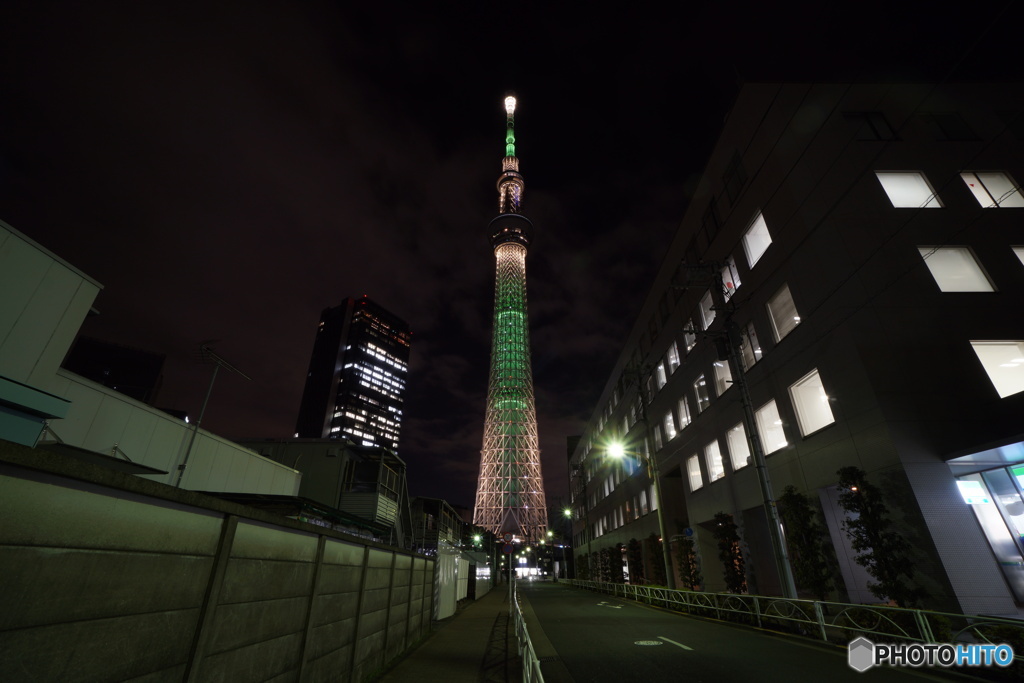 東京スカイツリー クリスマスライティング シャンパンツリー