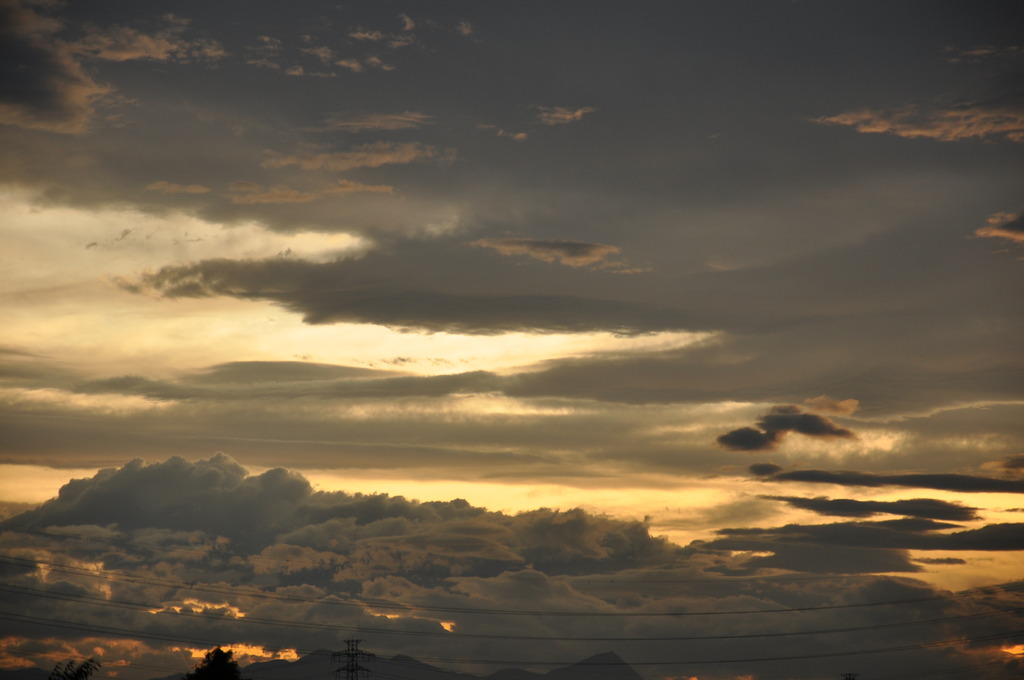 夕焼けと雲