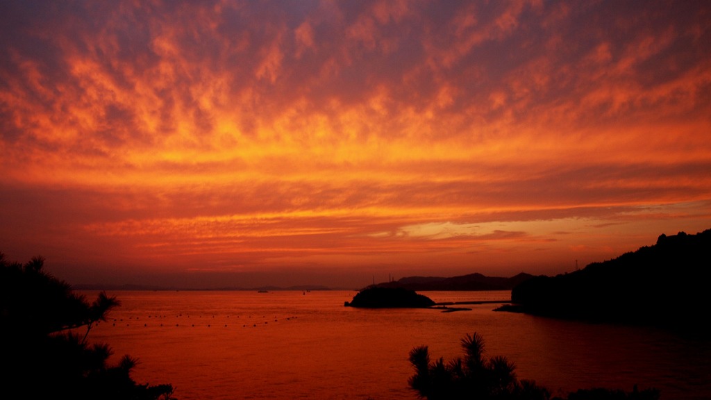 燃える夕日