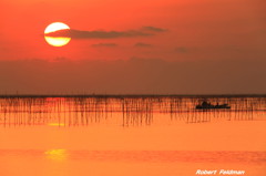 有明海の夕陽
