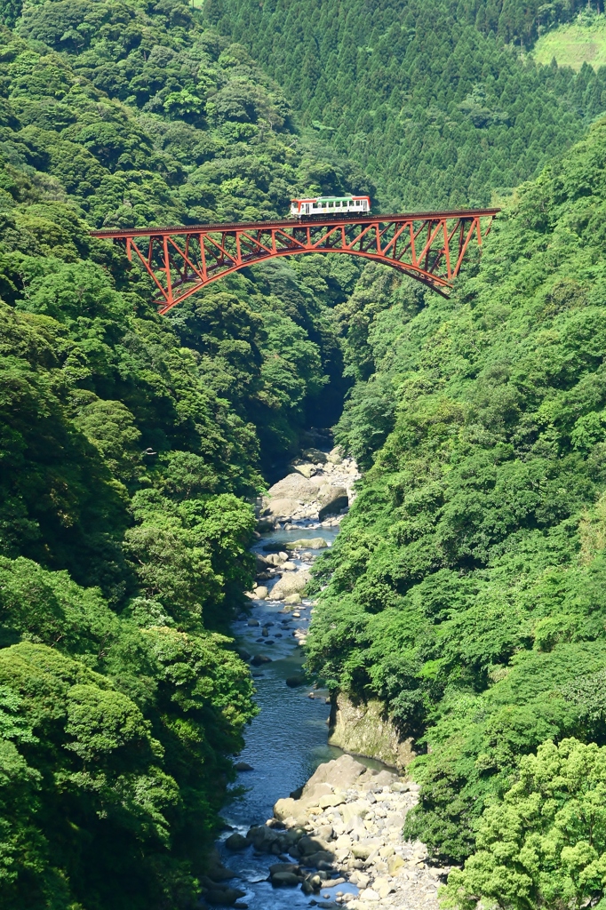 新緑の南阿蘇鉄道