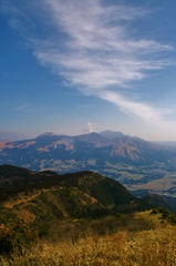 俵山より阿蘇を望む