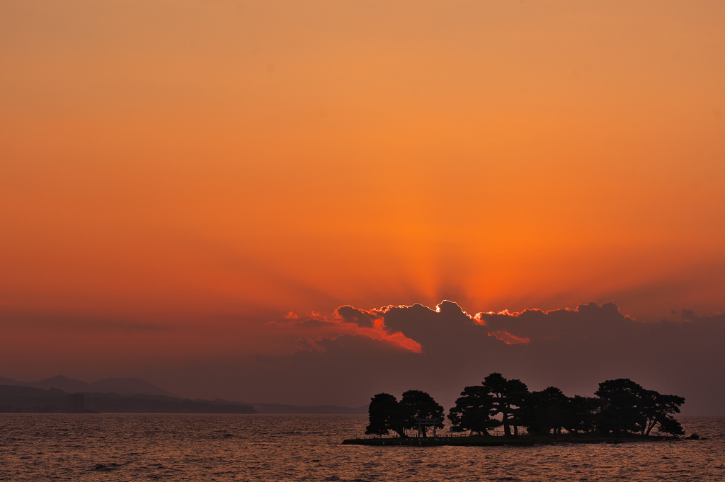 宍道湖（しんじこ）の夕日