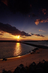 住吉神社沖の夕景