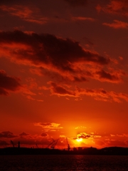 みなと神戸・今日の夕日９