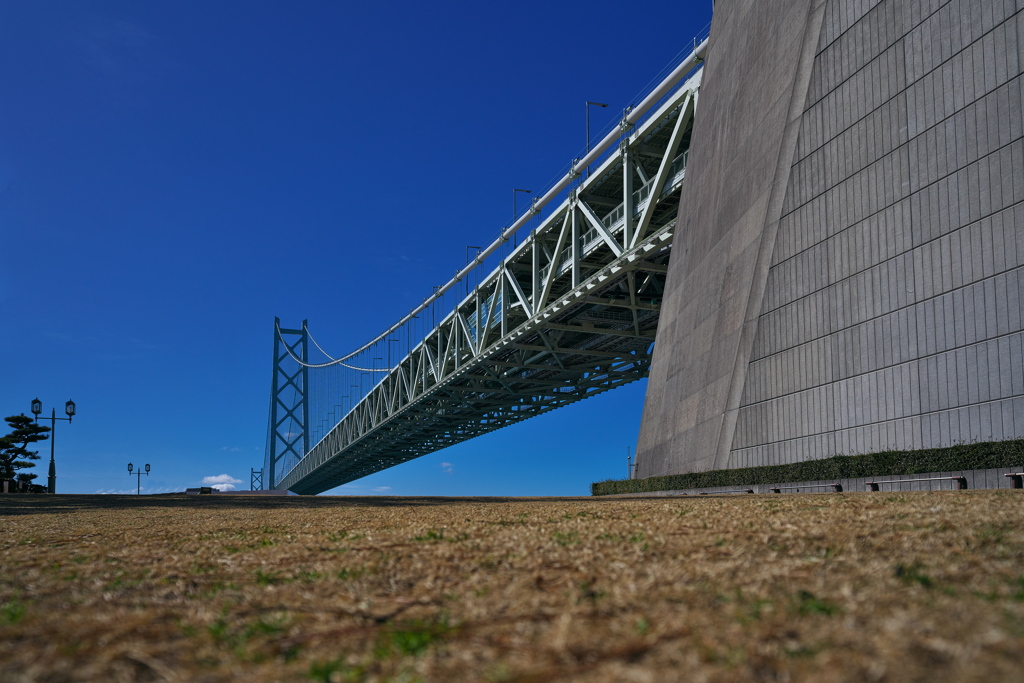 晩冬の明石海峡大橋１