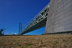 晩冬の明石海峡大橋１