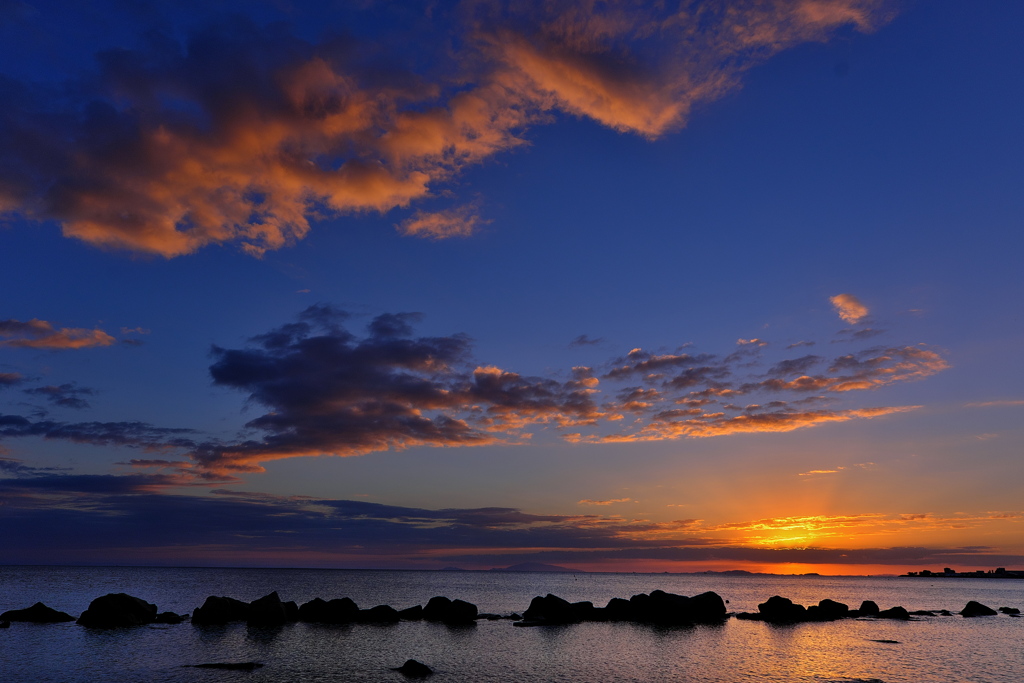 初秋の播磨灘の夕景１０