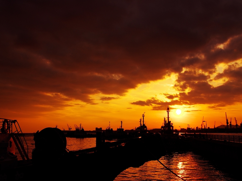 ２０１３年みなと神戸・今日の夕日１