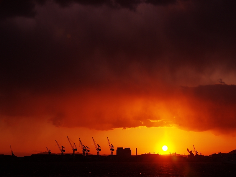 ２０１３年みなと神戸・今日の夕日１１