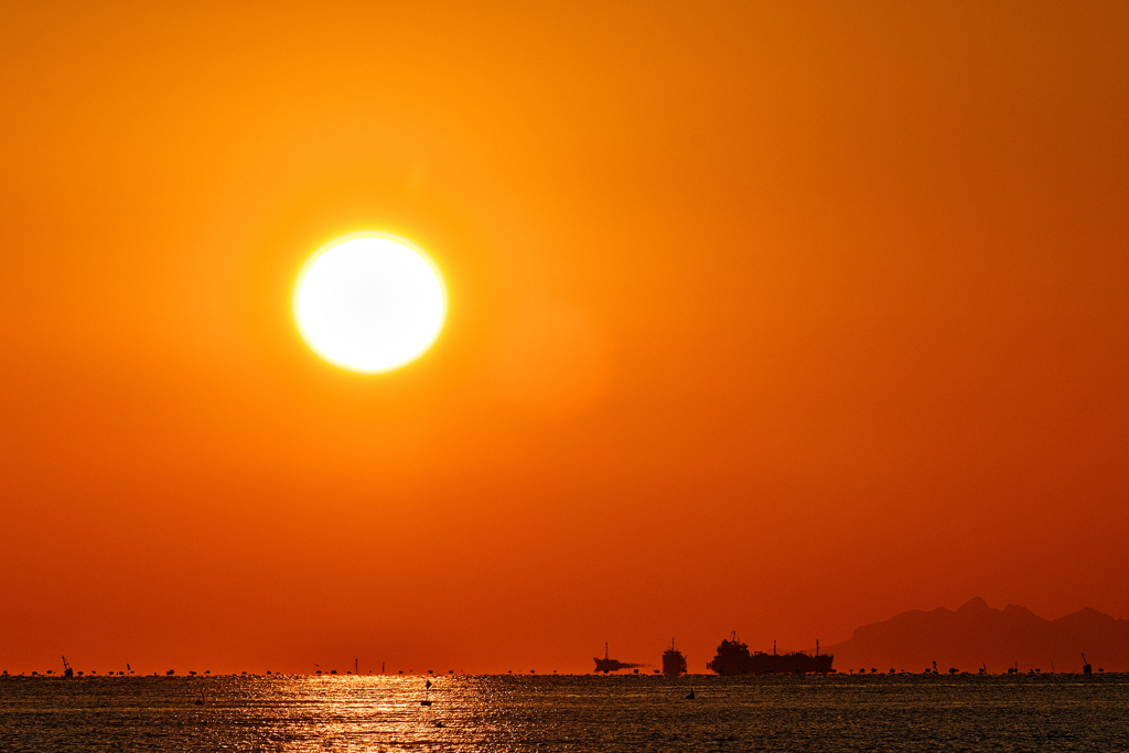 冬の播磨灘の夕景２