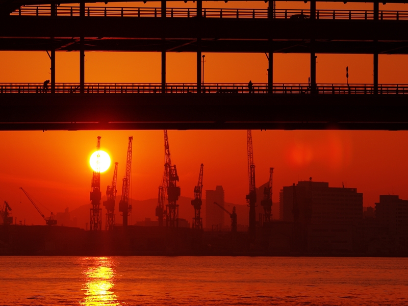 ２０１３年みなと神戸・今日の夕日１２