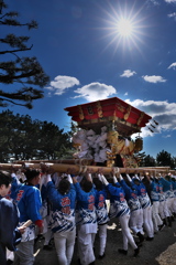 魚住住吉神社の秋祭り（布団太鼓）１