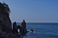 竹野海岸のはさかり岩
