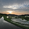 棚田の夕景（18:47）