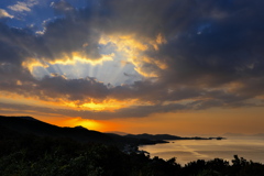 尾形崎夕陽の丘からの夕景１
