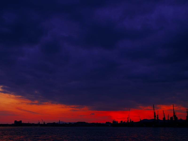 ２０１３年みなと神戸・今日の夕日３