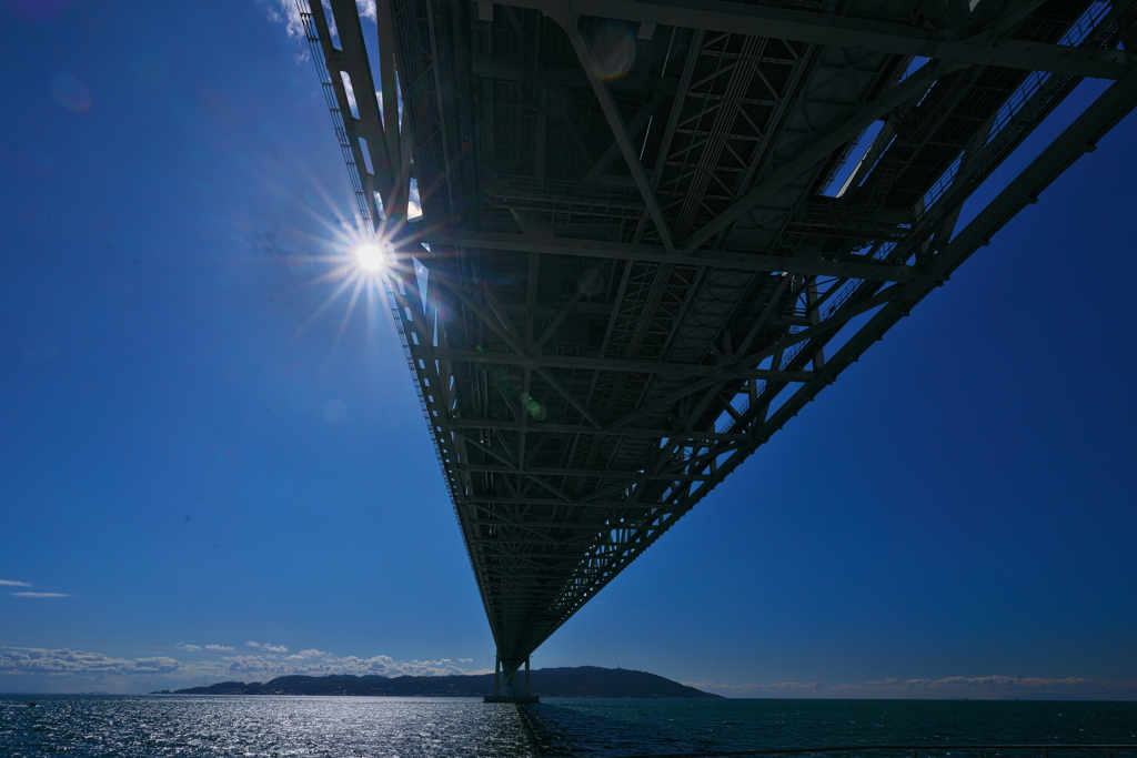 晩冬の明石海峡大橋２