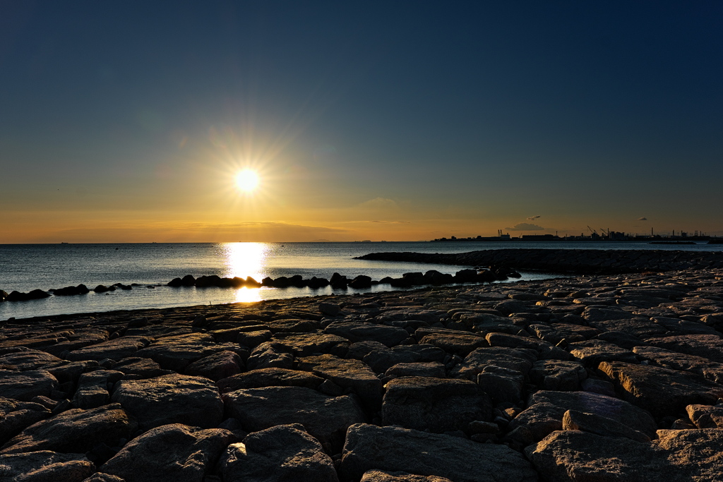 仲秋の播磨灘の夕景１