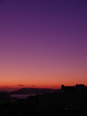 みなと神戸の日没