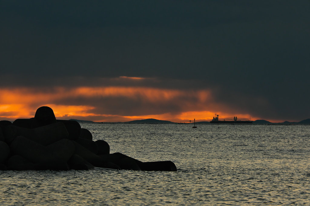 初秋の播磨灘の夕景６