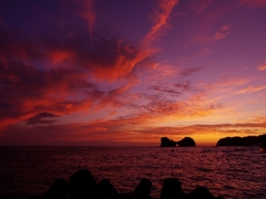 円月島（えんげつとう）の夕日３