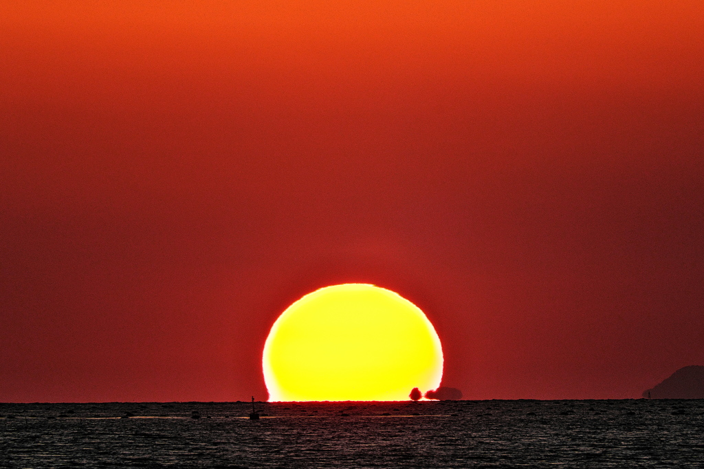 正月の播磨灘の夕景４
