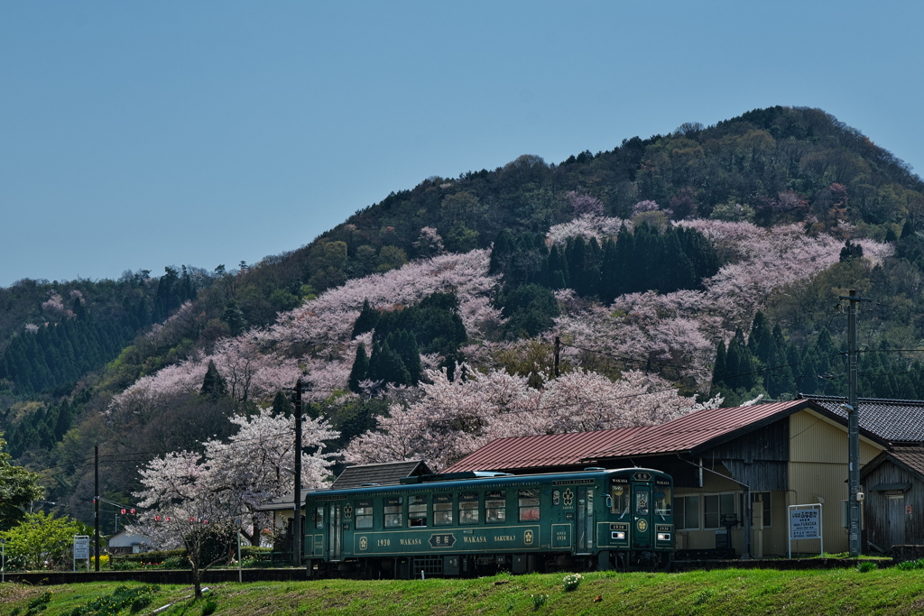 若桜（わかさ）鉄道因幡船岡駅