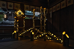 多井畑厄除八幡宮の竹あかり１