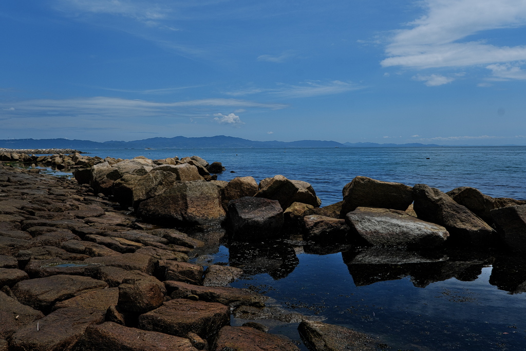 江井ヶ島海岸にて１