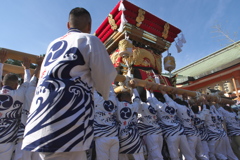 魚住神社の秋祭り（布団太鼓）