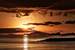 小豆島に陽が沈む５