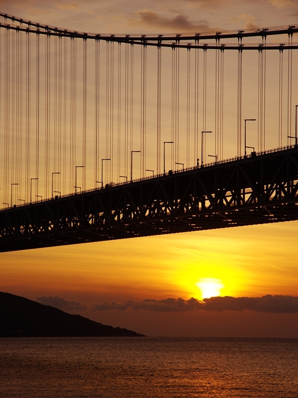 明石海峡大橋の夕景１