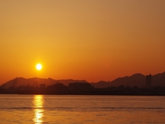 港神戸の夕日１